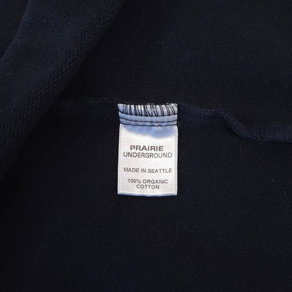 Prairie Underground Hoodie Navy Blue XL Organic Cotton Zip Up Boho VTG Coat - Picture 4 of 11